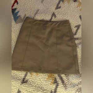 Forever 21 faux leather mini skirt size small camel tan boho small skirt